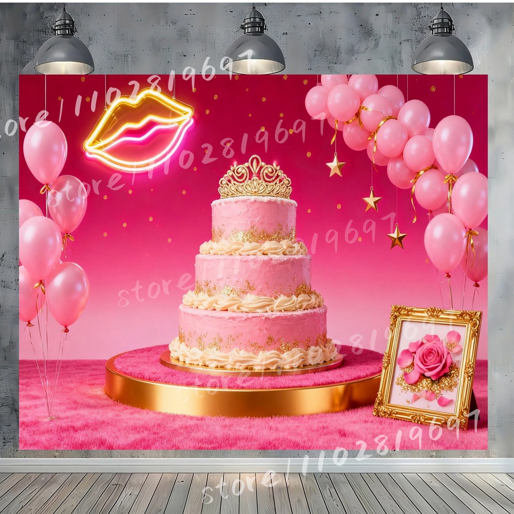 Корона розовый диско-шар на де – обзор и цена Photography Backdrop Muslin