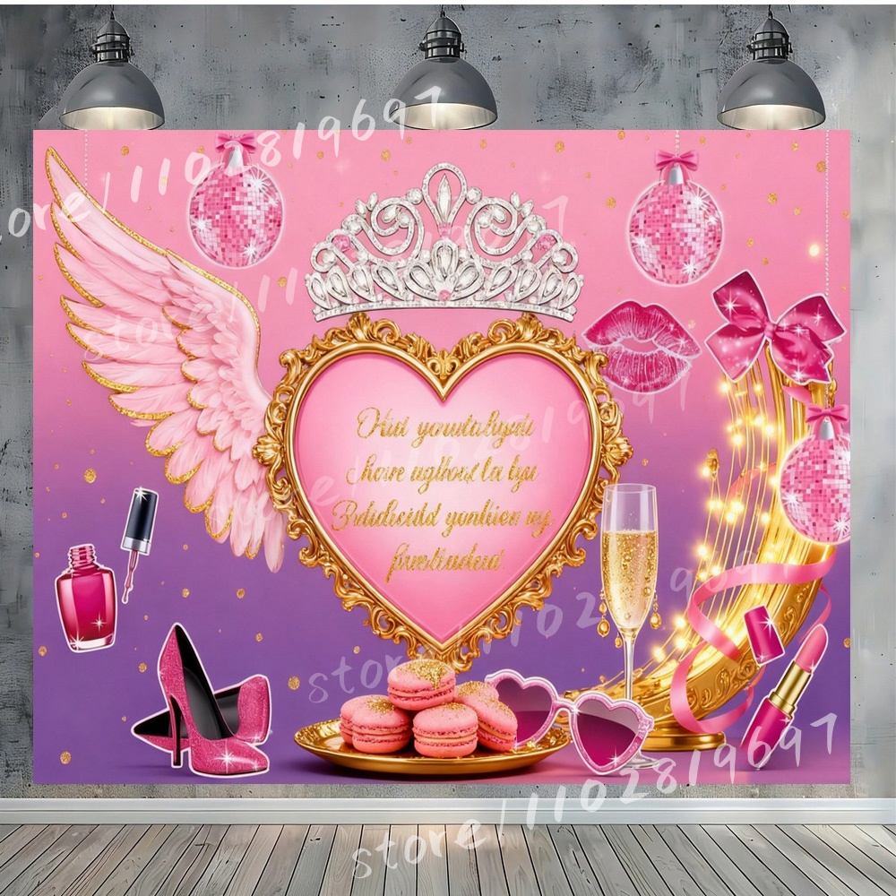 Корона розовый диско-шар на де – обзор и цена Photography Backdrop Muslin