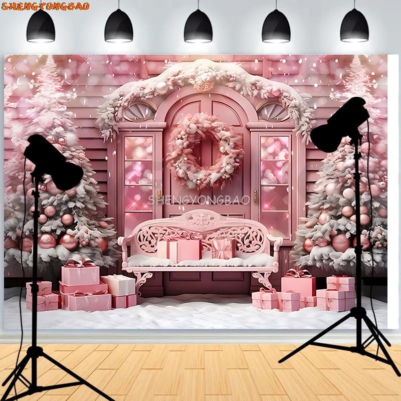 SHENGYONGBAO Рождественский ве – обзор и цена Photography Backdrop Muslin