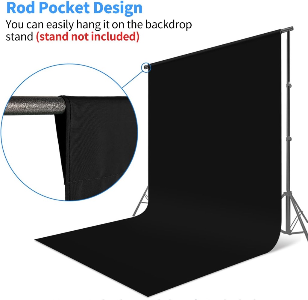 Черный фон для фотографии, чис – обзор и цена Photography Backdrop Muslin