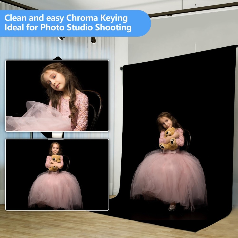 Черный фон для фотографии, чис – обзор и цена Photography Backdrop Muslin